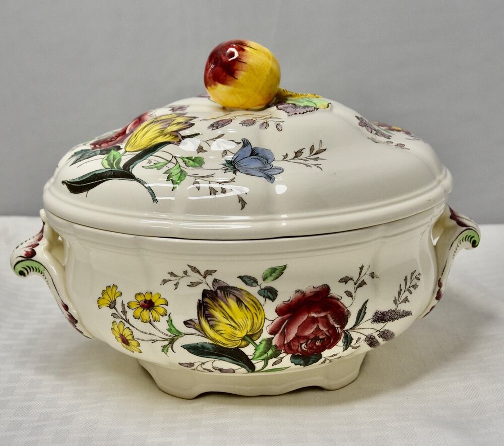 Copeland Spode Gainsborough Lidded Casserole Apple Finial Tureen Pot With Lid